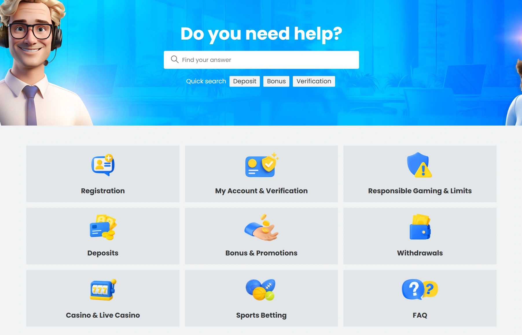 Customer Service at 30Bet Casino