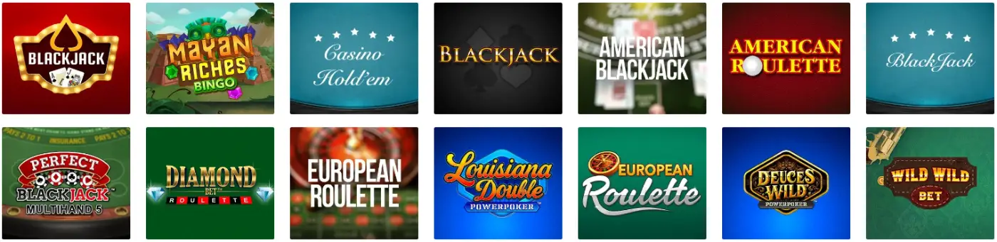 30Bet Casino Table games